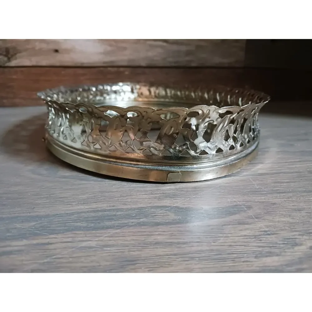 Vintage Oval Gold Filigree Vanity Mirror